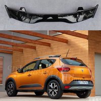 High Quality ABS Plastic For Dacia Sandero 2015-2023 Spoiler Carbon Fiber Look Hatchback Roof Rear Wing Body Kit Accessories