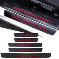 Car Front Rear Door Threshold Sill Protector Stickers for Hyundai IONIQ Trunk Bumper Plate Anti Scratch Trim Decals Accessories