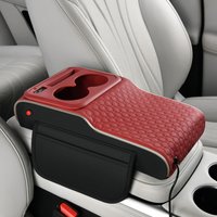 10-in-1 Multifunctional Car Armrest Storage Box Superior Sporty Heightening Pad Usb Charging Port With Starry Atmosphere Lamp