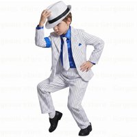 Kids COS Michael Jackson の Outfits Halloween Cosplay Stage Performance Costume Carnival Dance Disco Full Set Clothe