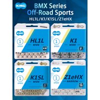 AliExpress KMC BMX Bicycle Chain Single Speed MTB Curren S1 S1SL HL1L Z1eHX 1S 112 Links 100L Park Bike BMX Freestyle Bike Whip
