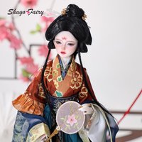 Carmen E Bjd Dolls 1/4 Full Set Bariy A Wei-Jin Hanfu-Clad Maiden Style Original Anime Ball Jointed Doll Bjd Figure Shuga Fairy
