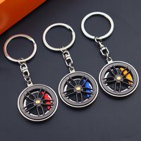 Metal Rotating Brake Disc Caliper Keychain Spinning Wheel Fidget Toy Car Hub Pendant Auto Lover Car Enthusiast Birthday Gift