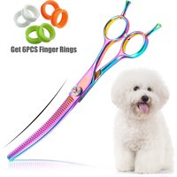Up Curved Thinning Scissors Dog Grooming Scissors Professional Pet Thinning Scissors Hair Grooming for Dog Cat