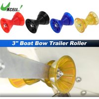 UXCELL 3" Boat Bow Trailer Roller with End Bells 1/2 Inch Shaft Bow Stop Bell Roller Fits 3 Inch Wide Bracket P-VC Material