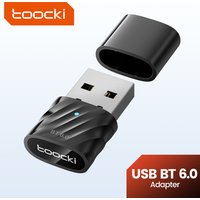 Toocki Bluetooth USB Adapter Bluetooth 6.0 Dongle Receiver Transmitter For PC Windows 11 10 8.1 Keyboard Mouse Headphone Speak