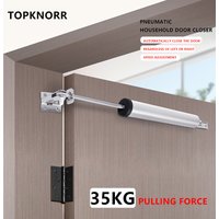 Buffer Automatic Door Closer 35KG Pneumatic Hydraulic Adjustable Speed Positioning Closer Household Wooden Door Bracket Hardware