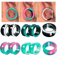 1Pair Flexible Silicone Flesh Tunnel Plugs Earrings 8mm-38mm Ear Gauge Expander Stretchers Ear Lobe Piercing Jewelry