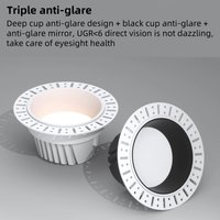 Borderless downlight embedded anti-glare ceiling lamp pre-buried led home living room without main lamp