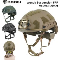 BOOIU Tactical Helmet FRP Velcro Impact-Resistant Helmet High Cut Wendy Suspension With Double-Lineed Adjustable Knob CS Helmet