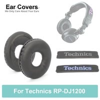 RP DJ1200 Earpads For Technics Headphone RP-DJ1200 Headpad Ear pads Replacement Headset Ear Pad PU Leather Sponge Foam