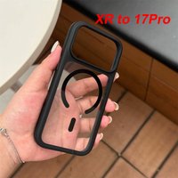 Magnetic Phone Case For diy XR to 17Pro Big Hole Protect Case for Xr to 17Pro