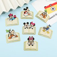 Cute Cartoon Mickey And Friends Bookmarks Anime Book Clips Metal Book Mark Anime Fans Collection Gift for Book Lovers Stationery