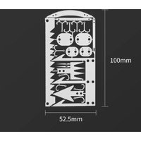 Practical Outdoor Camping Multifunctional Survival Tools Stainless Steel Card Fishing Portable Practical Hand Equipment Supplies