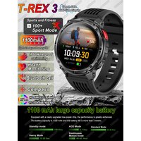 2025 New 1100mAh Battery T-Rex 3 Outdoor Sports Smart Watch Men IP68 Waterproof Bluetooth Call AMOLED Compass Sports Smart Watch