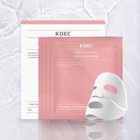 4PCS KOEC Pink Bio Collagen Real Deep Hydrating Face Mask Firming Brightening Pore Care Low Molecular Collagen Sensitive Skin