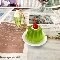 New Honeydew Melon Soda Jelly dessert pendant simple girlfriends bag pendant Keychain pendant gift Photography Props Ornaments