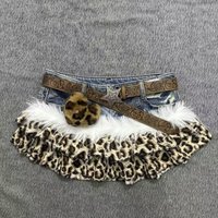 Hot Girl Goth Retro Slim Darkly Skirts Female Aesthetic Sexy A-line Outfits Vintage Y2k Patchwork Cowboy Short Mini Skirt Women