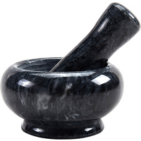 Grinding Bowl Marble Mortar and Pestle White Marble Grind Herbs Spices Garlic Mills for Grinding and Crushing Kitchen Essential