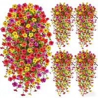 Violet Artificial Flowers Vine 75CM Hanging Fake Flowers for Home Room Decor Wedding Bride Decoration Outdoor Yard Arch Wall