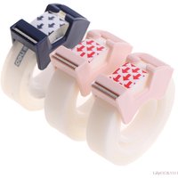 1Pc Transparent Small Tape 12mm Adhesive With Cutting Tool Writable Invisible Correction Stationery