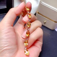 Imitation topaz temperament color treasure bracelet women plated 18K rose gold hand jewelry