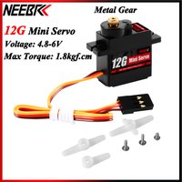 NEEBRC 12g Metal Gear Waterproof Mini Digital Servo for 1/24 RC Car Crawler Helicopter Plane Boat Axial SCX24 Wltoys Model Parts