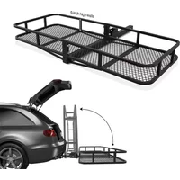 Custom 500 Pounds Van Pickup Truck Suv Car 2inch Receiver Folding Mount Trailer Basket Hitch Cargo Luggage Rack Carrier