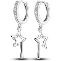 925 Sterling Silver Earrings Women Sparkling Liquid Star Drop Earring For Anniversary Wedding Jewelry Gifts