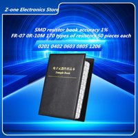 Resistor Kit 0603 0805 Chip Resistor Assortment Kit 0201 0402 1206 1% FR-07 SMT 170 Values 0R-10M Smd Sample Book