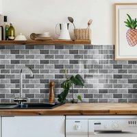 Anti stone brick self-adhesive wall sticker for kitchen and bathroom DIY waterproof and oil resistant home decoration