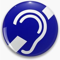 Deaf Symbol Pin Buttons Brooches Jewelry Accessory Customize Brooch Fashion Lapel Badges