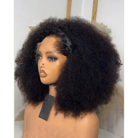 Short Bob Free Part 180Densty Soft Preplucked Glueless Kinky Curly Synthetic 13X4Lace Front Wig For Women With Baby Hair Daily