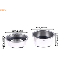 *1/ 2 Cup Coffee Filter Basket 304 Stainless Steel Portafilter Espresso Coffee Machine Bottomless Filters Cups Filter For Coffee