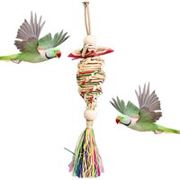 Parrot Foraging Toy Bird Perch Toys With Shredding Foraging Bird Shredded Paper Cage Accessories For Cockatiel Lovebird