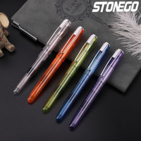 STONEGO Colorful Transparent Pens Student Positive Posture Fountain Pen Office Pen