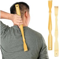Bamboo Back Scratcher Massage Roller Long Wooden Body Scrub Stick for Men & Women Relief from Back Itch Comfortable to Use