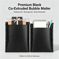 50Pcs Black Thick Bubble Bag Co Extruded Film Bubble Bag Book Clothing Packaging Bag Express Transportation Packaging Material B
