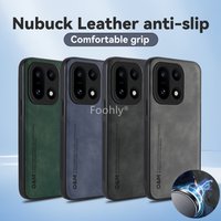 Nubuck Leather Shockproof Magnetic Case for OnePlus 15 One Plus 15R Protective Cover Back Shell Coque Funda