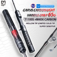 FISHINGFANS 65g T1100 Carbon Rod Ultralight Light 1.47m 1.65m 1.83m FUJI F GUIDE CARBON HANDLE Spinning Casting Fishing Rod