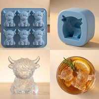 【M】Highland Cow Ice Ball Mold Silicone Fondant Chocolate Candy Candle Mould Cake Mould Non-Stick Baking Tool DIY
