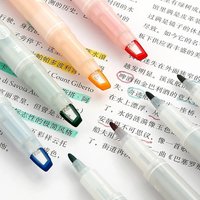5-25 Colors/Set Double Head Pastel Color highlighters Unique Window Tip Highlighter Pen Marker School Stationery Supplies kawaii