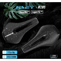 RYET 3D Printed Vacuum Foam Saddle Full Carbon 172-195g Nylon 215g 135 145 155mm 7x9mm Oval Carbon Rail MTB Road Gravel