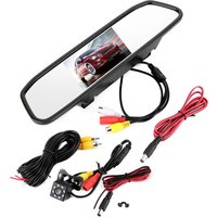 Car 4.3 Inch Rearview Mirror HD Display Monitor Dash Cam With 8 LED Night Vision Rear View Parking Reversing Camera Accessories