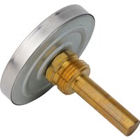 Thermometer With Immersion Sleeve 1/2" Axial Screw-In Buffer Boiler Heating Bimetallic Thermometer 120°C 63mm