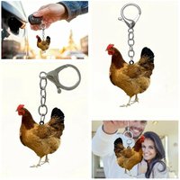 Hanging Accessory Rooster Chicken Acrylic Keychain Acrylic Hen Backpack Pendant Cute Creative Bag Hanging Couple