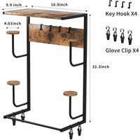 AliExpress NONE Motorcycle Helmet Holder, Wall-Mounted Helmet Rack With 4 Glove Chips & Hooks, Bike Helmets Storage Organizer For Helmets, Gear,