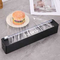 Black cling film cutter, multi-functional kitchen food packaging machine, suitable for baking paper, aluminum foil, and film.
