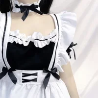 2026 Zwart Wit Lolita Meid Kostuum Cosplay Kostuums Schattige Jurk Sexy Franse Schort Uniform Cafe Meid Party Rok Dameskleding