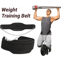1Pcs New Style Weight Lifting Back Gym With Chain For Fitness Bodybuilding Pull Up Strength Training Load Waist Strap Thicken